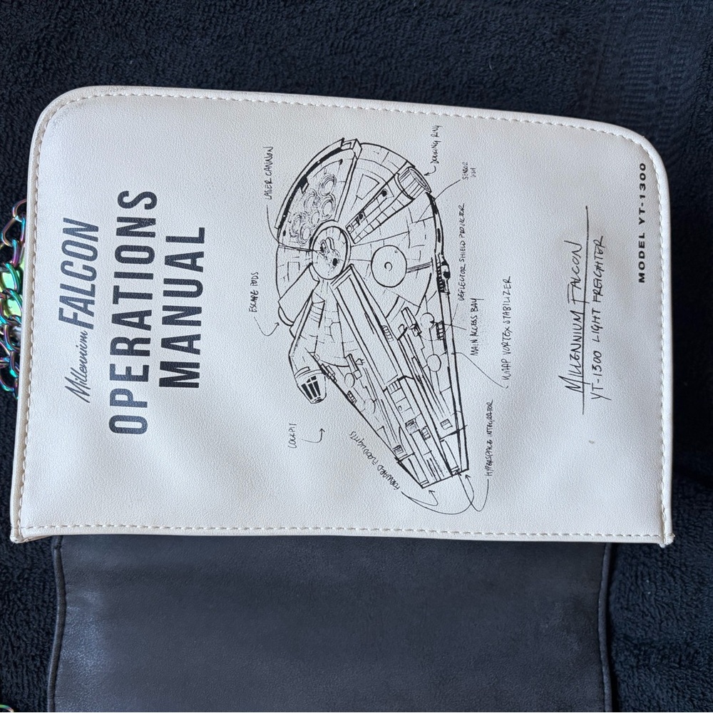 Star Wars Millennium Falcon 'Operations Manual' Crossbody Bag - Black - Picture 5 of 6